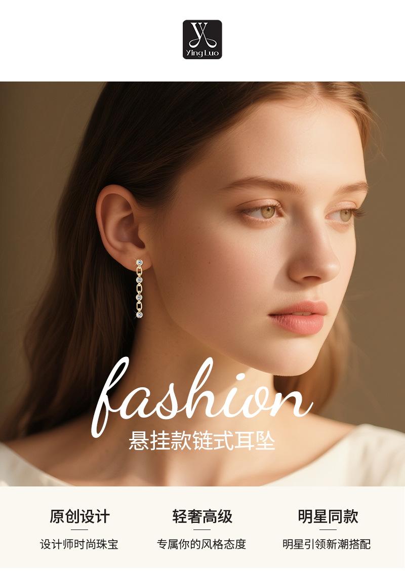 回形扣莫桑钻石耳钉耳坠女批发