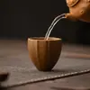 Taza de Cerámica Vintage Flor de Dios con Esmalte, Taza de Té para el Hogar, Taza de Maestro, Taza de Degustación para Juego de Té Kung Fu, Taza Individual, Taza Personal