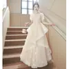 Vestido de Noche Color Champagne para Mujer 2026 Nuevo Estilo Banquete Elegante Lujo Ligero Sensación de Alta Gama Examen de Artes Vocales Ceremonia de Mayoría de Edad Vestido Tutú