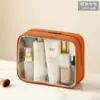 Bolsa de Cosméticos de Gran Capacidad, Neceser Impermeable de PVC, Bolsa Organizadora de Cosméticos Portátil para Viaje, Bolsa de Almacenamiento Portátil Visible
