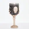 Copa con Forma de Calavera Taza de Resina Vajilla Personalizada Decoración del Hogar Copa de Vino de Calavera con Revestimiento Interior de Acero Inoxidable