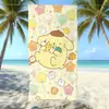 Toalla de Playa con Estampado de Perro Pudín de Sanrio, Absorbente de Agua, Secado Rápido, Fibra Ultrafina, Toalla de Baño para Vacaciones, Directo de Fábrica
