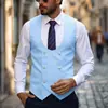 Chaleco de Traje Casual de Doble Botonadura Rayado Ajustado para Hombre, Nuevo de Primavera 2025, Estilo Europeo y Americano