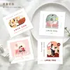 Día de San Valentín Tarjeta de Felicitación Creativa Linda Pintada a Mano Mensaje de Holiday para Pareja Tarjeta Escrita a Mano Floristería Regalo Tarjeta de Mensaje de Amor