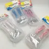 Set de cubiertos de 2 piezas de dibujos animados Sanrio con cuchara y tenedor, juego de vajilla portátil estilo occidental para postre infantil