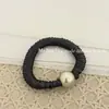 Elástico de Cabelo Estilo Coreano Pérola de Alto Brilho Intestino Pequeno, Elástico Simples e Sofisticado Máscara, Faixa de Cabelo de Cetim Alta Elasticidade, Corda de Cabelo para Rabo de Cavalo