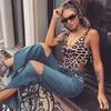 Fornecimento transfronteiriço quente comércio exterior europeu e americano lingerie sexy suspensórios sexy estampa de leopardo calcinhas com alças combinadas fabricantes atacado