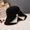 Sombrero de pescador de verano con lazo para mujer estilo occidental combinable sombrero para el sol nuevo que cubre la cara protección solar ala grande sombrero tipo cubo