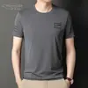 Camiseta de Manga Corta para Hombre 2023 Verano Nueva Llegada Estilo Coreano Estampada Cuello Redondo Moda Marca Camiseta de Media Manga para Jóvenes Ropa de Hombre