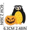 Pegatina de tela bordada con temática de Halloween para coche fantasma, parche decorativo para bolso, sombrero, bruja y búho bordado por ordenador