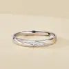 Anillos de Pareja de Estrella de Cuatro Puntas de Plata de Ley S925, un Par de Anillos de Estrella Estilo Coreano con Textura de Hielo Triturado, Anillos Ajustables de Nicho al por Mayor