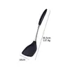 Juego de Utensilios de Cocina con Mango de Silicona Colador Espátula para Freír Cuchara para Sopa Espátula para Freír Utensilios de Cocina para el Hogar Espátula Cuchara para Cocinar Juego de 6 Piezas