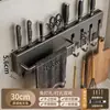 Estante para cuchillos de cocina, instalación sin taladro, montado en la pared, multifuncional, para guardar cuchillos, palillos, espátulas y otros utensilios