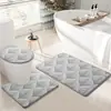 Juego de tres piezas de alfombrilla para piso de baño, absorbente, lavable, antideslizante, felpudo de alta gama para entrada del hogar, venta al por mayor de alfombras