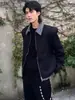 Chamarra corta versátil casual de moda hip-hop, con cremallera, bloques de color en el cuello, estilo Chanel, cross-border, ajuste limpio