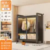 Guarda-Roupa de Metal 2026 Novo Item Quente Prateleira para Quarto de Casa Armário Integrado de Armazenamento Montado na Parede Rack de Guarda-Roupa de Montagem Simples