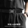 Cinturón de Cuero Tejido de Alta Elasticidad Más Vendido Cinturón de Nailon con Hebilla Automática para Hombres Jóvenes y de Mediana Edad Cinturón Casual de Lona Cinturón para Hombre