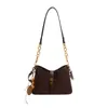 Bolso cubo esmerilado transfronterizo para mujer, nuevo bolso de hombro Maillard de moda 2026, bolso cruzado retro de gamuza
