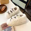 Nuevas Zapatillas de Invierno para Mujer Simples Versátiles de Algodón Felpa Cálidas Cómodas Zapatos Postparto para el Hogar Interior Zapatos de Algodón Cerrados en la Espalda