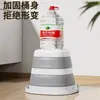 Cubo de agua portátil de silicona para uso en exteriores, cubo de pesca para coche, cubo retráctil para almacenamiento de agua para viajes y lavandería en casa, cubo plegable para entrega