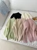 [Padre-Hijo] Suéter Base para Niñas, Nuevo Estilo Otoño e Invierno, Suéter de Punto de Cuello Alto Parcial para Niños, Ropa Interior de Color Sólido para Niños Pequeños