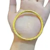 Pulsera de Oro Arena Vietnamita con Patrón de Nube Oro Herencia Antigua China Pulsera Sólida Pulsera de Alta Gama para Mujer