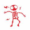 Pegatinas transfronterizas de Halloween para coches eléctricos de nueva energía con calaveras de relámpago cargándose divertidas pegatinas decorativas de terror
