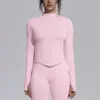 Nuevo Conjunto de Cuatro Piezas de Ropa de Yoga de Color Sólido Transpirable de Alta Elasticidad, Ajustado y Sin Costuras Transfronterizo para Deportes, Running, Fitness y Yoga