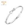 Pulseira de Prata 925 com Laço para Mulheres Estilo Japonês e Coreano Pulseira Fresca Banhada a Ouro Branco Estilo Menina Joia de Mão Versátil