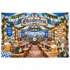 Telón de fondo nuevo y popular para Oktoberfest transfronterizo, diseño de jarra de cerveza impreso en alta definición, telón de fondo festivo para decoración de fiestas, tela colgante