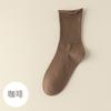 Calcetines de mujer otoño e invierno Nuevos calcetines de boca suelta para el puerperio largos de terciopelo algodón doble aguja rizados calcetines de mujer anti-pilling calcetines de felpa para mujer