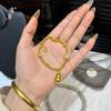 Tienda de oro Jin Yan con taladro de arena dorada, pulsera original de calabaza, pulsera de nicho de alta gama, pulsera dorada de personalidad para mujer