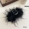 Presilha de Pena de Outono e Inverno, Presilha de Cabelo de Avestruz de Alta Qualidade, Presilha de Cabelo para a Parte de Trás da Cabeça, Presilha Jacaré de Cabelo, Presilha de Cabelo, Presilha de Cabelo