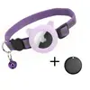 Collar de Seguimiento Airtag de Silicona con Orejas de Gato Transfronterizo para Amazon, Collar Impermeable con Cascabel, Collar Reflectante Ajustable