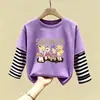 Camiseta Básica para Niña 2026 Nuevo Otoño Infantil Algodón Puro Moda Manga Larga Camiseta Casual para Niña Cuello Redondo