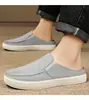 Chinelos Atacado de Fábrica Masculinos Verão Respiráveis Versáteis Sapatos Casuais Slip-ons Preguiçosos Sapatos de Pai Bico Fechado Meio Chinelos Sapatos Individuais