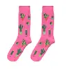 Calcetines de Algodón Arcoíris Cigarrillo Gato Pony Cactus Barra para Mujer de Cuatro Estaciones y para Hombre de Moda