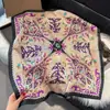 Cachecol quadrado de seda estilo europeu e americano 70cm vintage estampado com castanha de caju arte faixa de cabelo terno com lenço decorativo