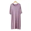 Saia longa de modal nova primavera e verão 2024 roupa externa pós-parto roupa de amamentação vestido de maternidade tamanho grande camisola folgada