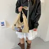 Bolso de Lona con Puntadas de Nicho Ambiente para Mujer 2026 Nuevo Versátil Casual Bolso de Hombro Retro Bolso Cruzado Tote