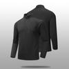 Suéter de gola alta de alta qualidade para uso externo, primavera e outono, masculino, com meio zíper, manga longa, macio e amigável à pele, resistente ao frio, quente, suéter esportivo