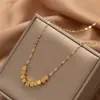 Elegante Colar Pingente Quadrado Pequeno de Cyber Celebridade Corrente para Clavícula Feminina Design de Nicho de Luxo Leve Dez Quadrados Corrente de Lã Rica Feminina