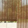 Cortinas de Bambú Totalmente Opacas con Gasa para Protección Solar, Aislamiento Térmico y Transmisión de Luz, Estilo Sencillo y Natural, Adecuadas para Uso en el Hogar y la Oficina, Persianas Enrollables de Bambú
