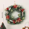 Corona Navideña Colgante Más Vendida en Amazon Escena Navideña Colgante para Ventana Puerta Ratán Colgante de Pared Decoraciones Accesorios