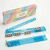 Novo régua de empurrar onda antiderrapante transfronteiriça da Amazon multi-colorida dois-em-um suporte de mahjong conjunto em caixa colorida régua de empurrar dopamina