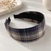 Diadema de Camisa Primavera y Verano Simple de Ala Ancha Pinzas para el Cabello a Cuadros Estilo Coreano Diadema para Toda la Cabeza Diadema de Presión Accesorios para el Cabello Tocado
