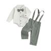 Ropa Infantil Transfronteriza Primavera y Otoño Nuevo Vestido de Un Año Traje de Caballero para Niño Traje Traje Pequeño Ropa de Cumpleaños para Bebé