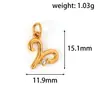 Nicho Transfronterizo Chapado en Oro de 24 Quilates Colgante de Acero Inoxidable de Doce Constelaciones Collar Versátil Personalizado de Gama Alta Accesorios Venta al por Mayor
