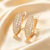 Xuping Brazaletes Rusos Transfronterizos para Oreja, Aros Color Oro de 18K con Incrustaciones de Diamantes, Joyería de Lujo Ligero de Alta Gama al por Mayor para Mujeres