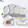 Plato de vajilla de melamina plato cuadrado plato creativo con forma de barco plato de cena plato de cena restaurante comercial plato para saltear plato frío plato de imitación de porcelana de plástico